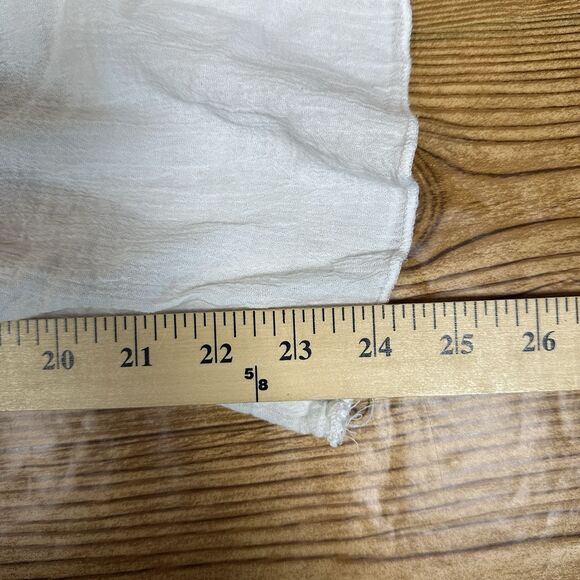 Embroidered Mexican Dress Girls White Flower Patterns 24” Length - Picture 5 of 16